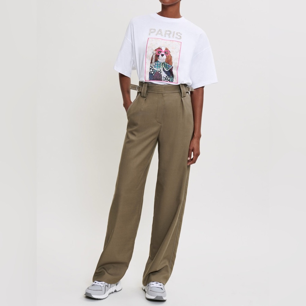 Maje High Waisted Tailored Trousers
